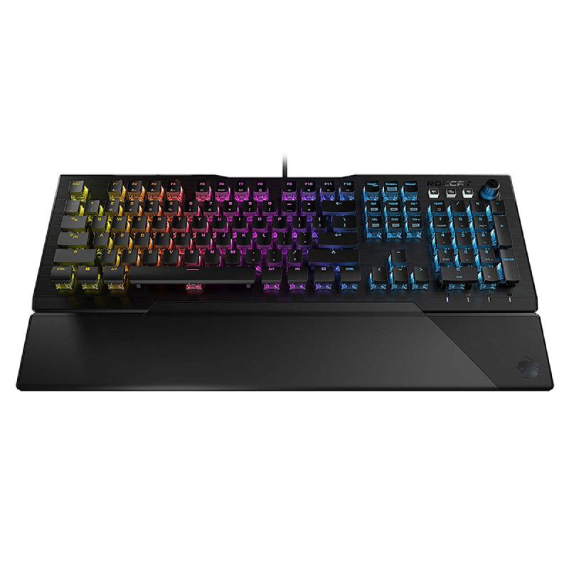 ROCCAT Keyboard Vulcan 121 AIMO Black showcasing advanced mechanical keys and RGB lighting.