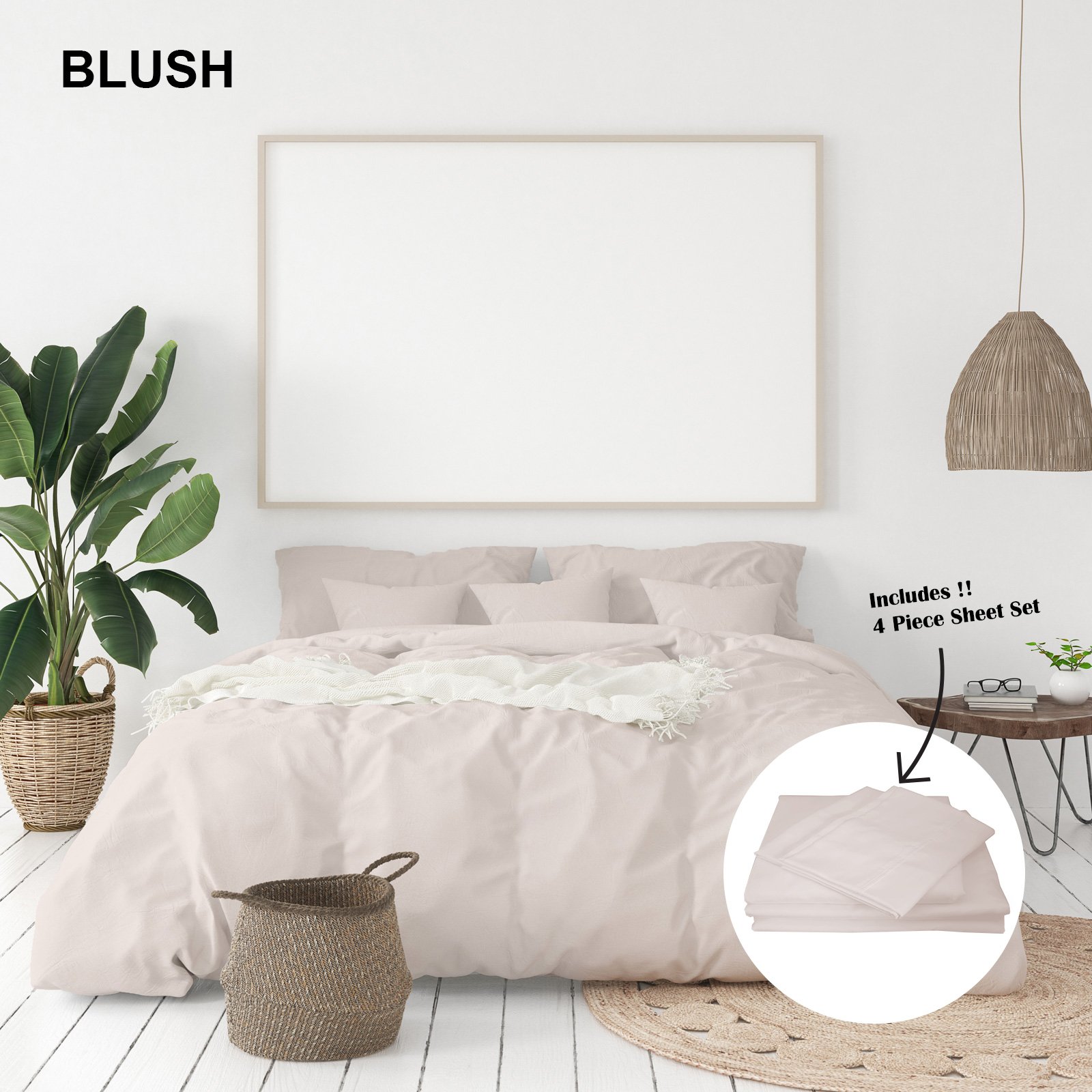 Royal Comfort 1000 Thread Count Bamboo Cotton Sheet and Quilt Cover Set featuring luxurious fabric blend and elegant design.