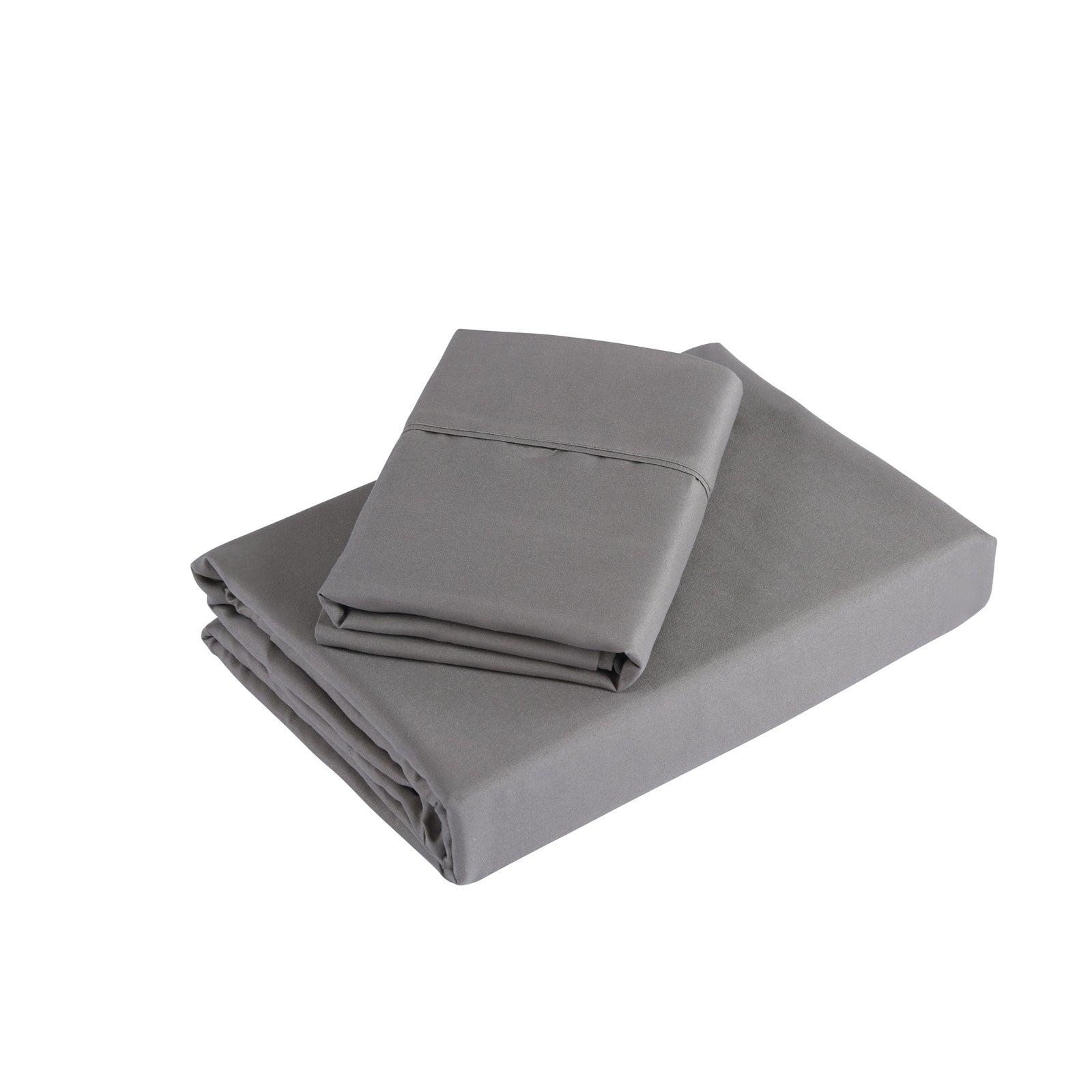 Royal Comfort 1200 Thread Count Sheet Set in elegant satin fabric, showcasing flat sheet, fitted sheet, and two pillowcases in various colors.