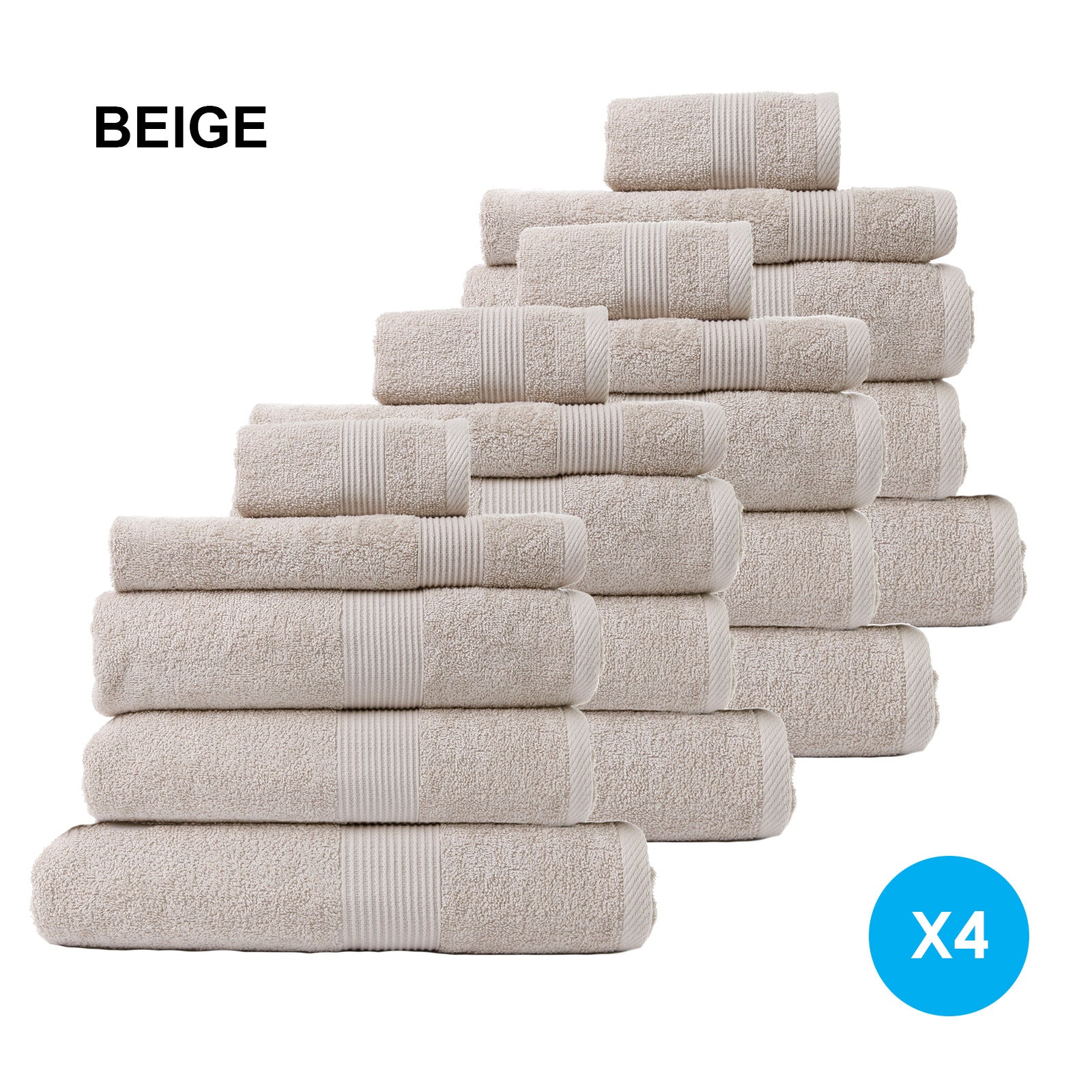 Royal Comfort 20 Piece Cotton Bamboo Towel Bundle Set showcasing various towels and bath mats in a luxurious arrangement.