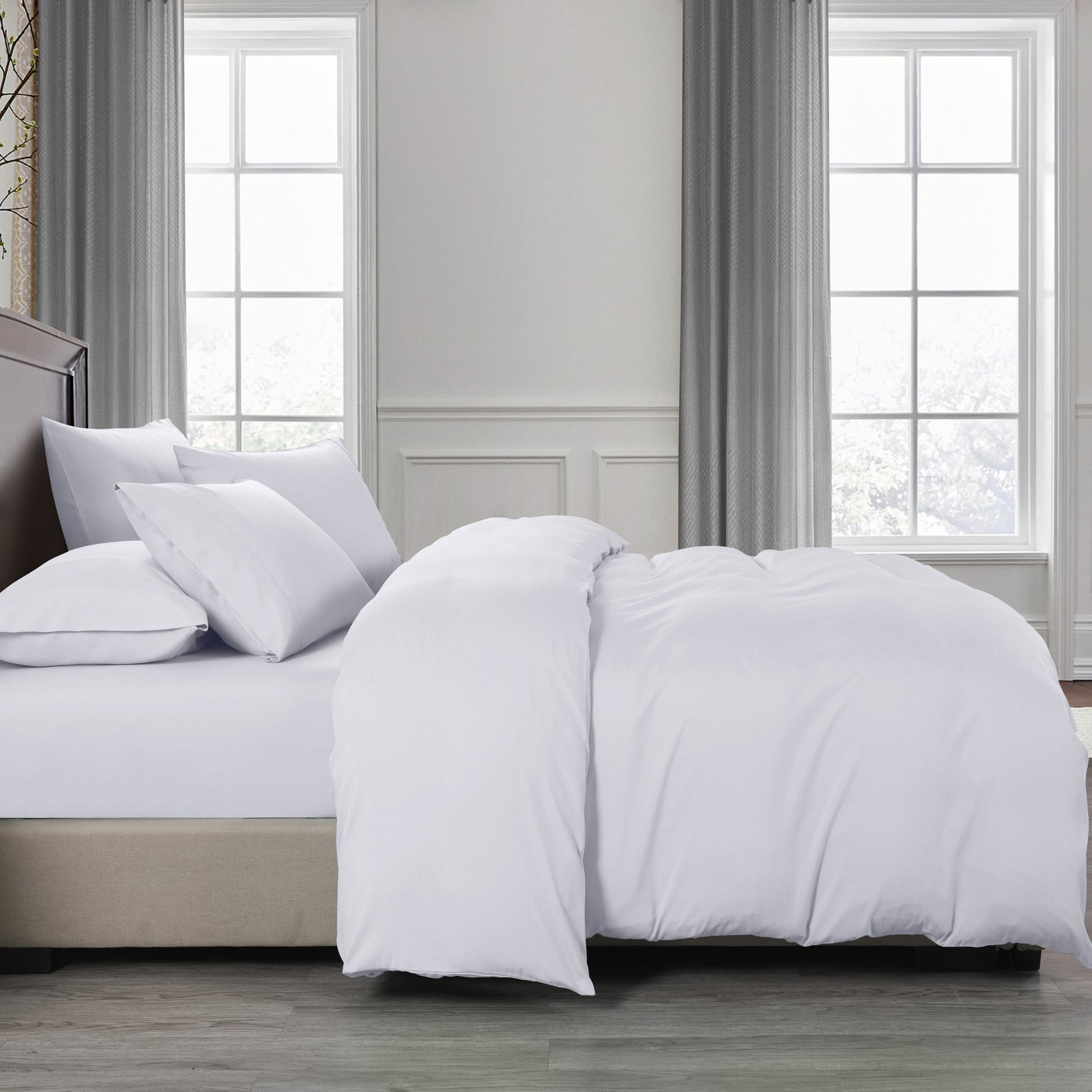 Royal Comfort 2000TC Quilt Cover Set featuring bamboo cooling, hypoallergenic properties, and luxurious design in various colors.