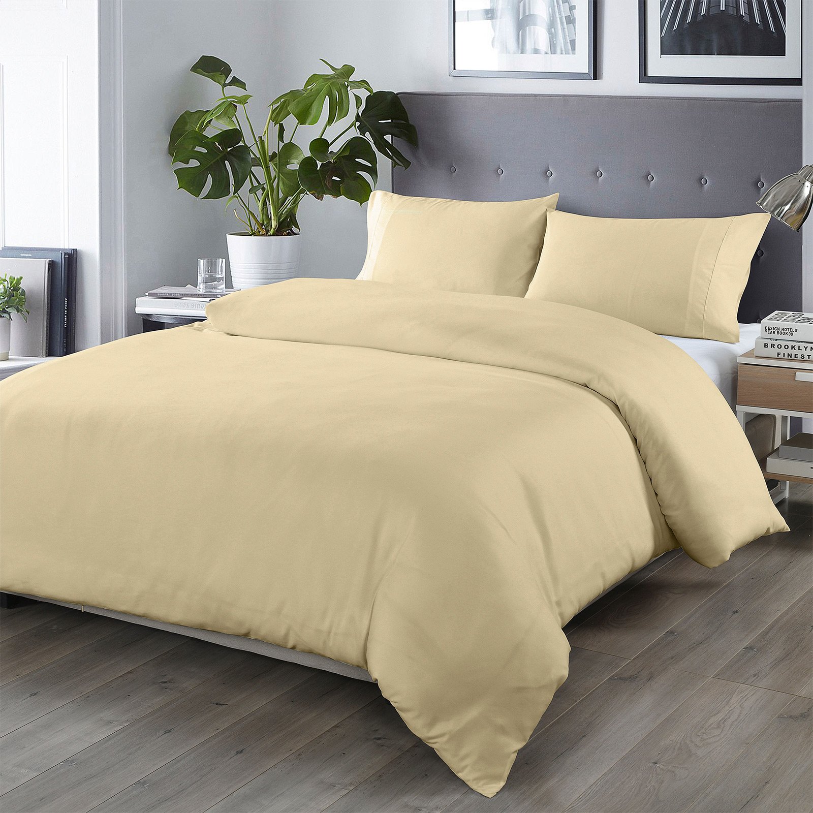 Royal Comfort Bamboo Blended Quilt Cover Set featuring 1000TC ultra-soft fabric, showcasing a luxurious design with quilt cover and pillowcases.