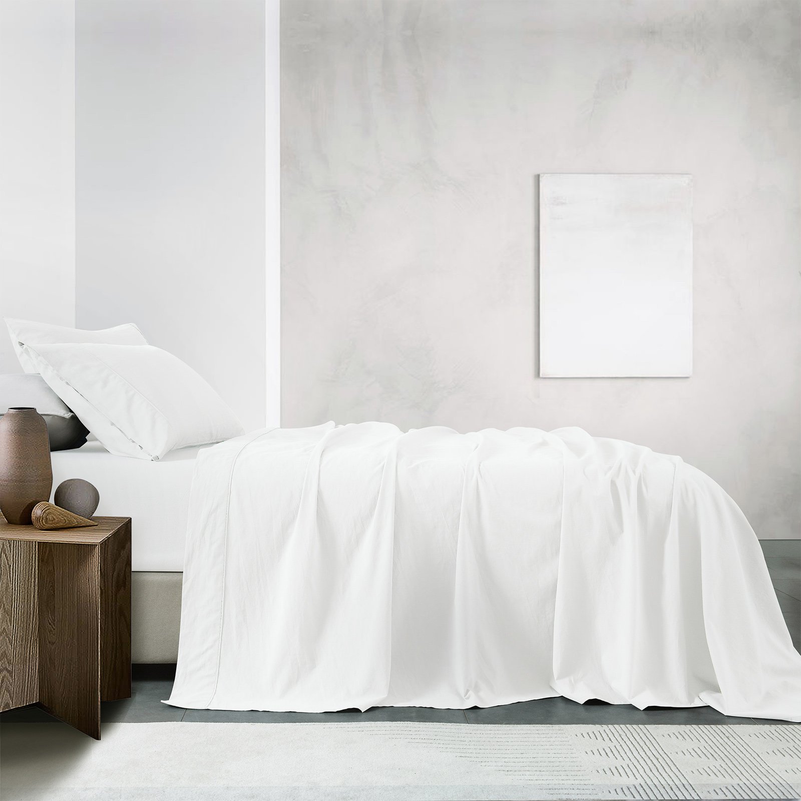 Royal Comfort Vintage Washed 100% Cotton Sheet Set displayed in various colors, showcasing its soft texture and elegant design.