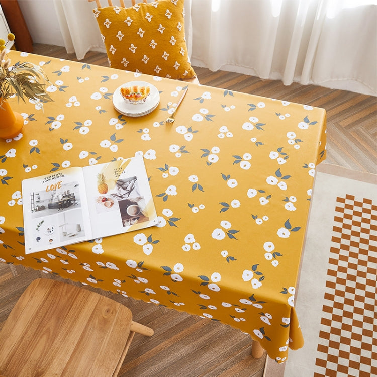 Rural Farm PVC Paper Waterproof Oil Wash Desktop Table Cloth in various colors and sizes, showcasing its soft texture and durability.
