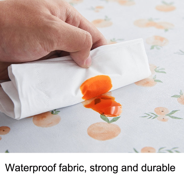 Rural Farm PVC Paper Waterproof Oil Wash Desktop Table Cloth in various sizes and colors, showcasing its soft texture and waterproof features.