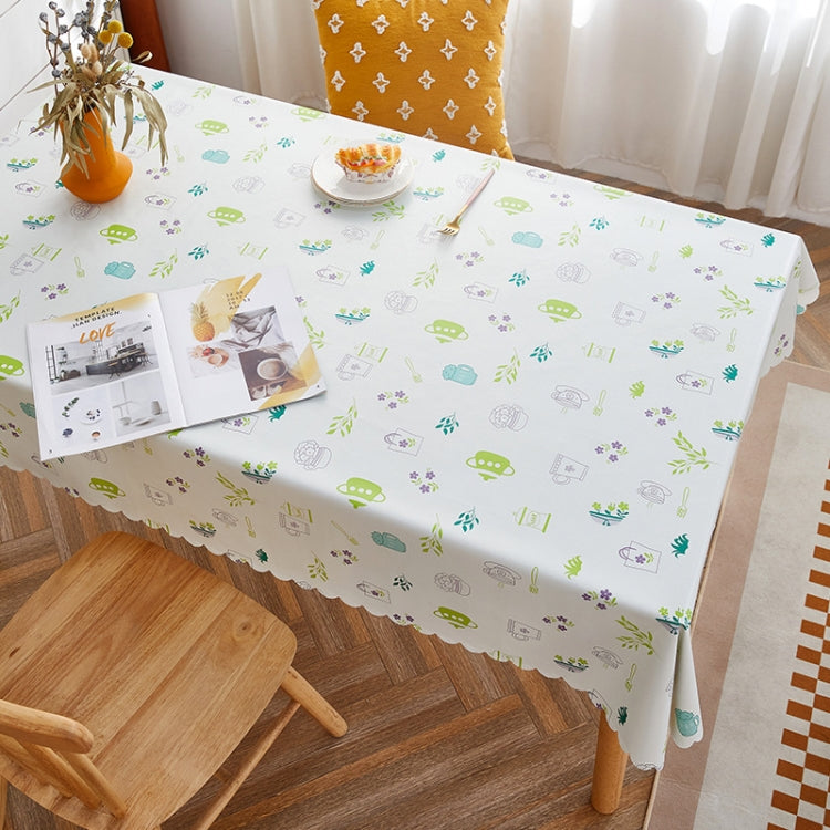 Rural Farm PVC Paper Waterproof Oil Wash Desktop Table Cloth in various sizes and colors, showcasing its soft texture and durable design.