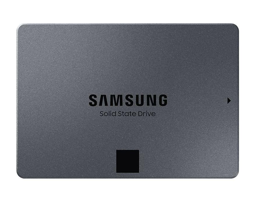 SAMSUNG 860 QVO 1TB SSD, 2.5 inch, V-NAND technology, sleek design, and SATA III interface.