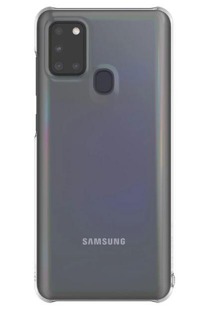 SAMSUNG A21S Premium Hard Back Case Transparent showcasing its sleek design and protective features.