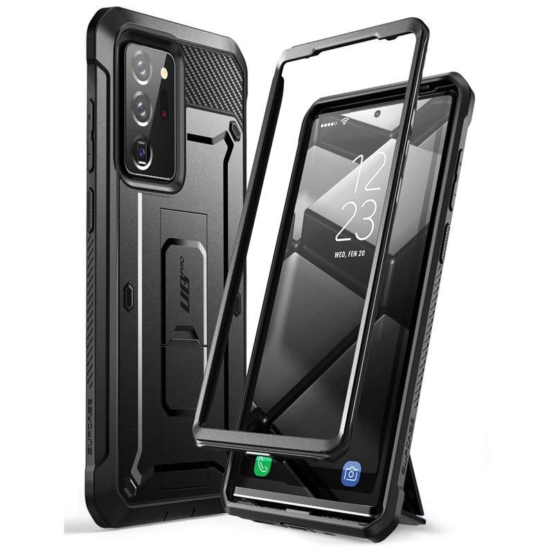 Samsung Galaxy Note 20 Ultra UB Pro Full-Body Rugged Case in various colors with kickstand feature.