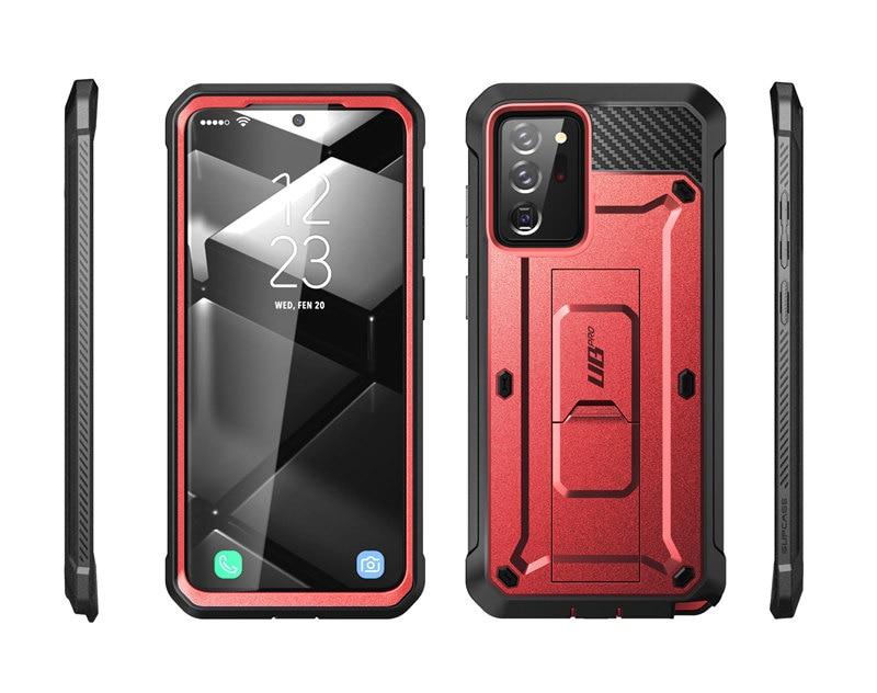 Samsung Galaxy Note 20 Ultra UB Pro Full-Body Rugged Case in various colors with kickstand feature.
