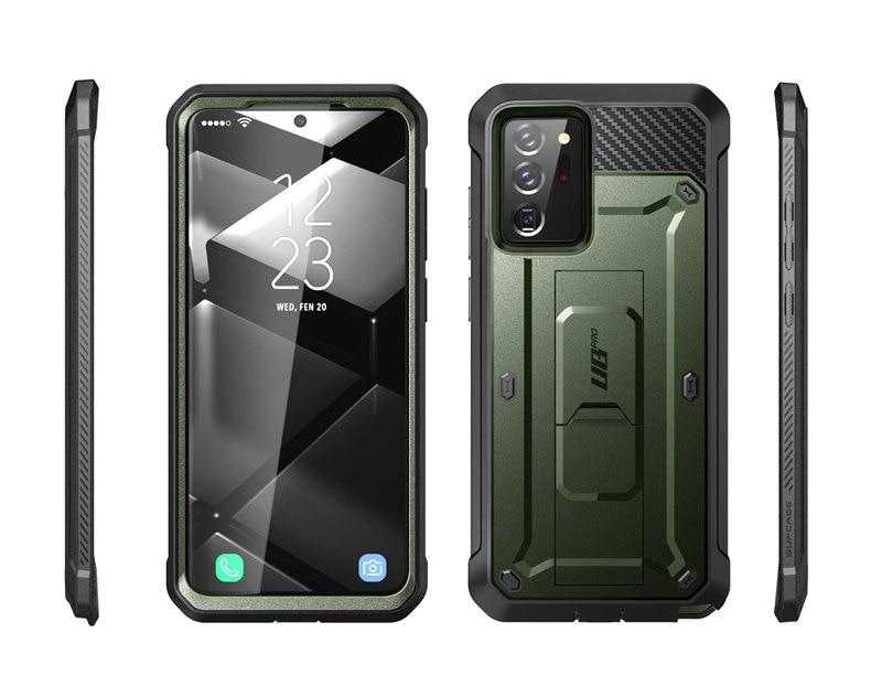 Samsung Galaxy Note 20 Ultra UB Pro Full-Body Rugged Case in various colors with kickstand feature.