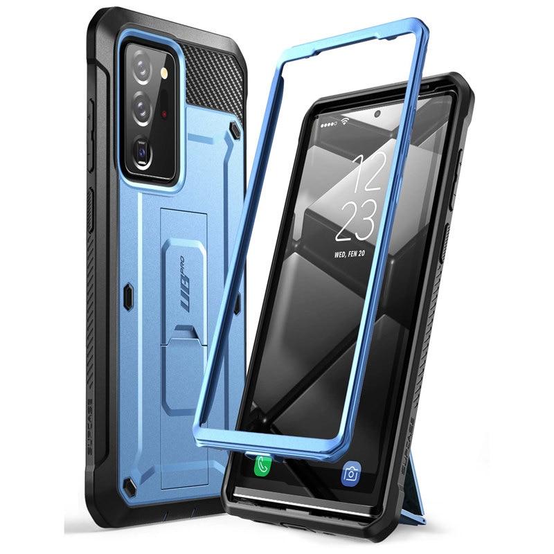 Samsung Galaxy Note 20 Ultra UB Pro Full-Body Rugged Case in various colors with kickstand feature.