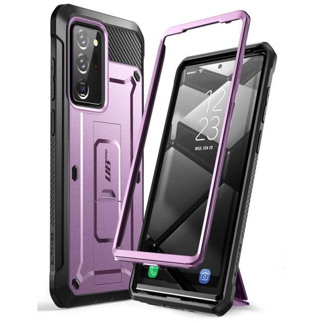 Samsung Galaxy Note 20 Ultra UB Pro Full-Body Rugged Case in various colors with kickstand feature.