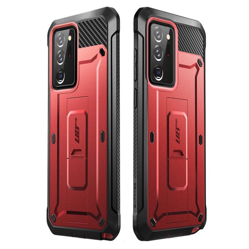 Samsung Galaxy Note 20 Ultra UB Pro Full-Body Rugged Case in various colors with kickstand feature.