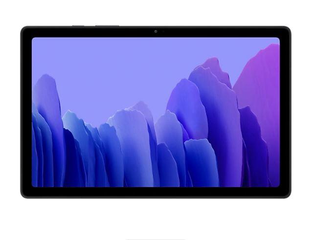 SAMSUNG Galaxy Tab A7 4G 64GB Grey with 10.4-inch display, showcasing its sleek design and features.
