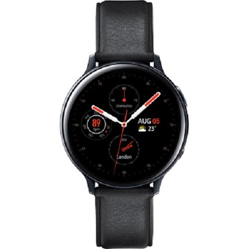 SAMSUNG Galaxy Watch Active2 Cellular/LTE 44mm Black with a vibrant 1.4-inch sAMOLED display, showcasing its sleek design and advanced features.