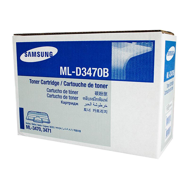 SAMSUNG MLD3470B Black Toner cartridge, designed for high-quality printing and yielding 10,000 pages, compatible with Samsung ML 3471ND printer.