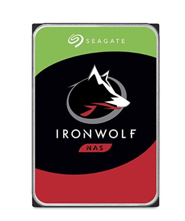 SEAGATE 10TB IronWolf SATA3 NAS drive with 3.5-inch form factor, showcasing its sleek design and specifications.