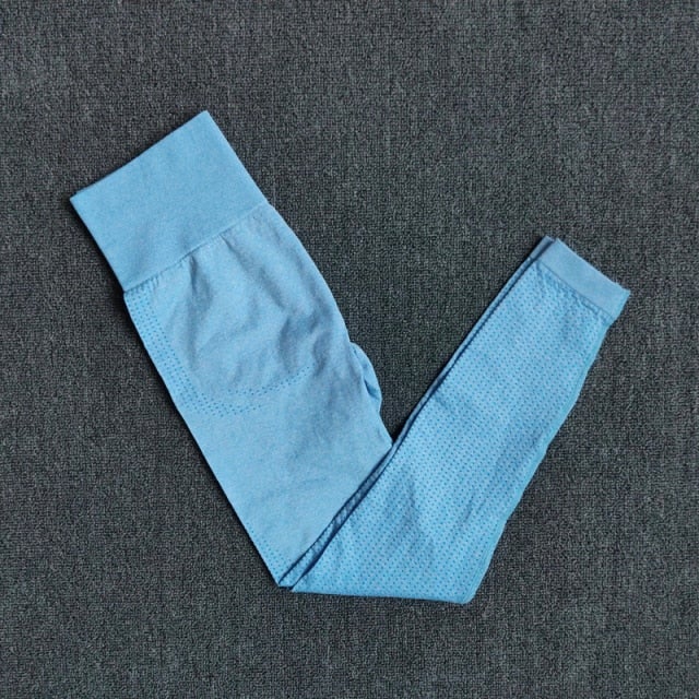 Seamless Women Energy Leggings in various colors, showcasing high waist design and stretchy fabric, ideal for fitness and yoga.