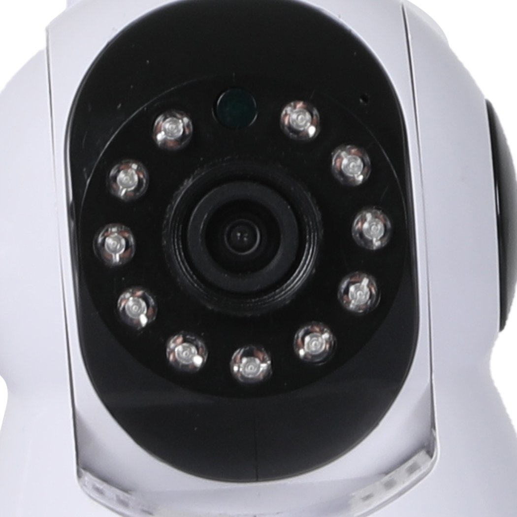 Wireless CCTV Security Camera System with 1080P HD quality, featuring a sleek design and adjustable angles for indoor surveillance.