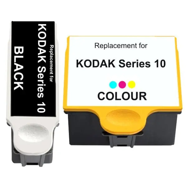 Series 10 Compatible Inkjet Cartridge Set featuring one black and one color cartridge, designed for high-quality printing.