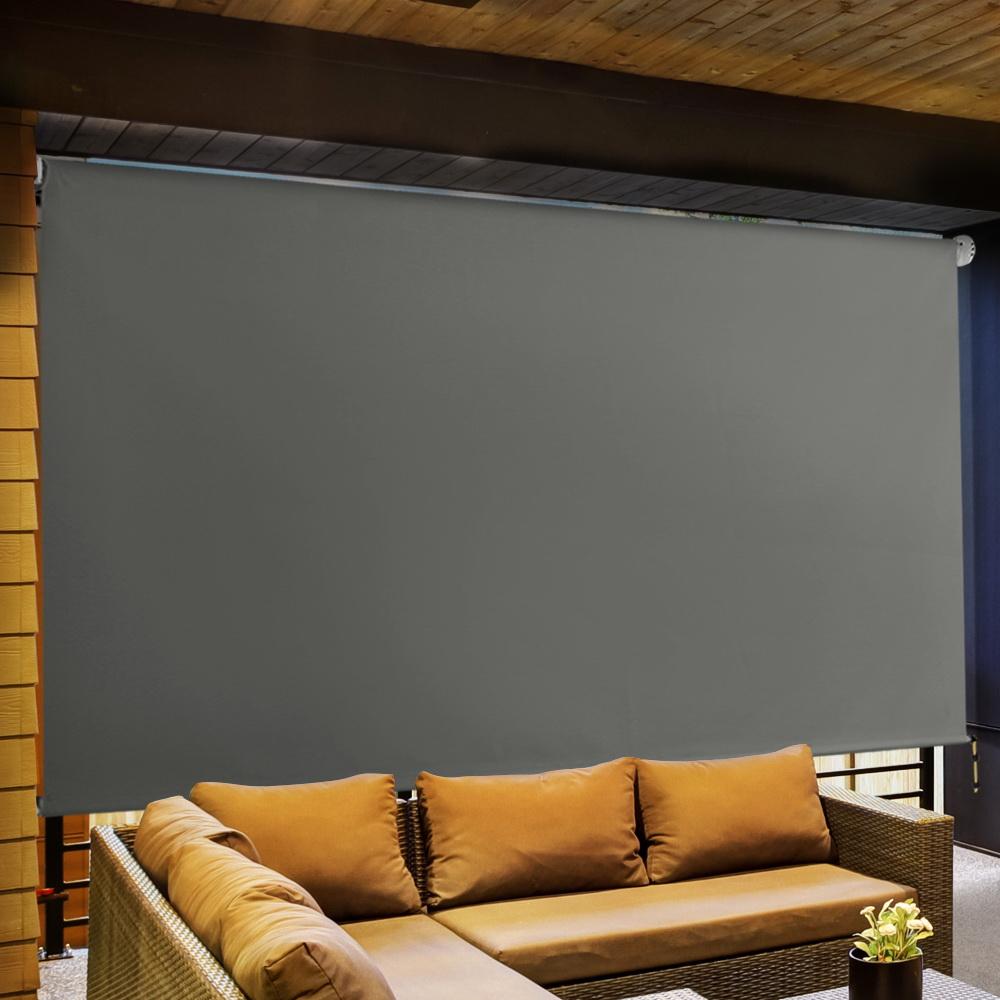 Set of 2 Instahut Outdoor Blinds featuring a sturdy aluminium frame and breathable polyester fabric, ideal for patios and gardens.