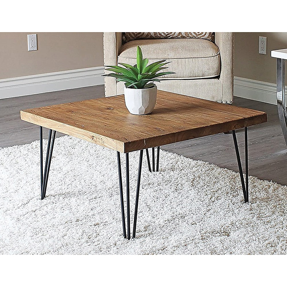 Set of 4 Industrial 3-Rod Retro Hairpin Table Legs in black satin finish, showcasing their sleek design and sturdy construction.