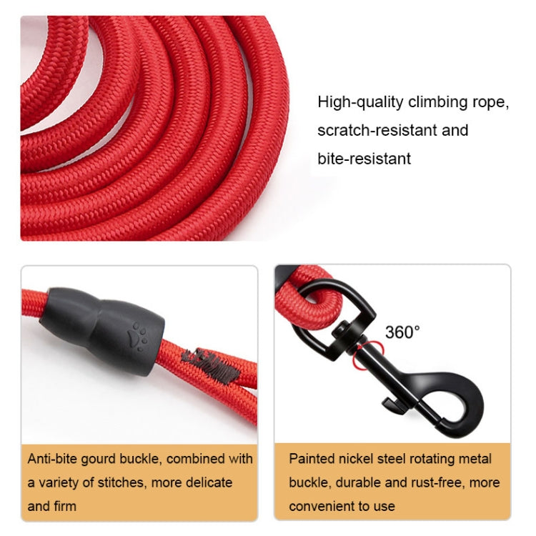 SH36 Rock Climbing Rope Pet Leash in various sizes, showcasing durable nylon material and comfortable EVA foam handle.