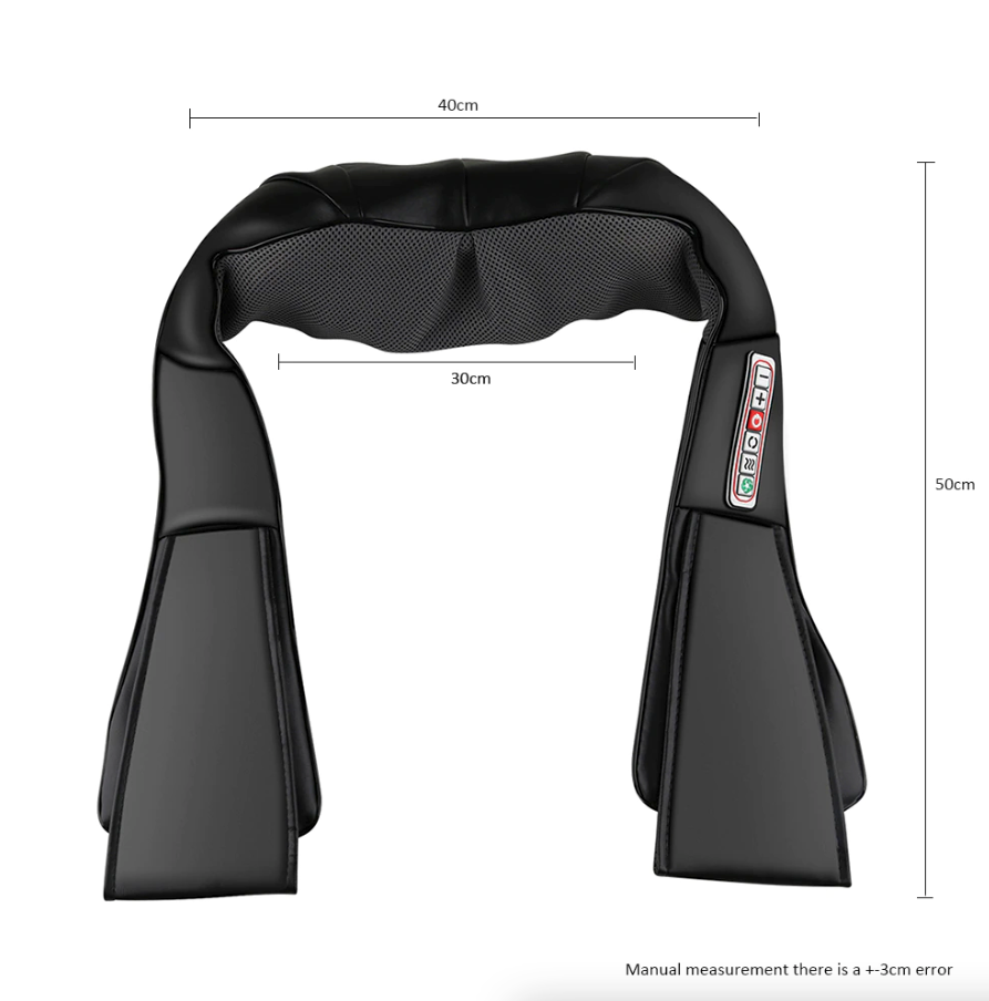 Shiatsu Back Neck and Shoulder Massager with Heat, featuring deep tissue kneading nodes and adjustable straps for personalized comfort.