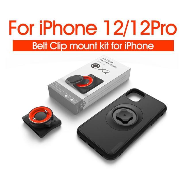 Shockproof case for running armband with quick mount holder for iPhone, featuring a secure belt clip and durable design for active lifestyles.