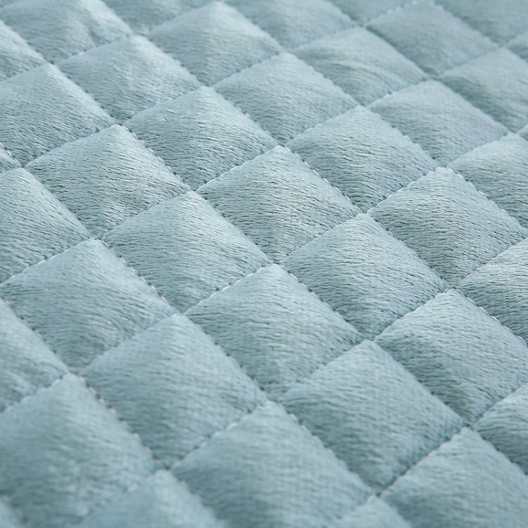 Simple Fabric Lace Rectangular Tablecloth in crystal velvet, size 65x130cm, elegantly draped on a dining table.