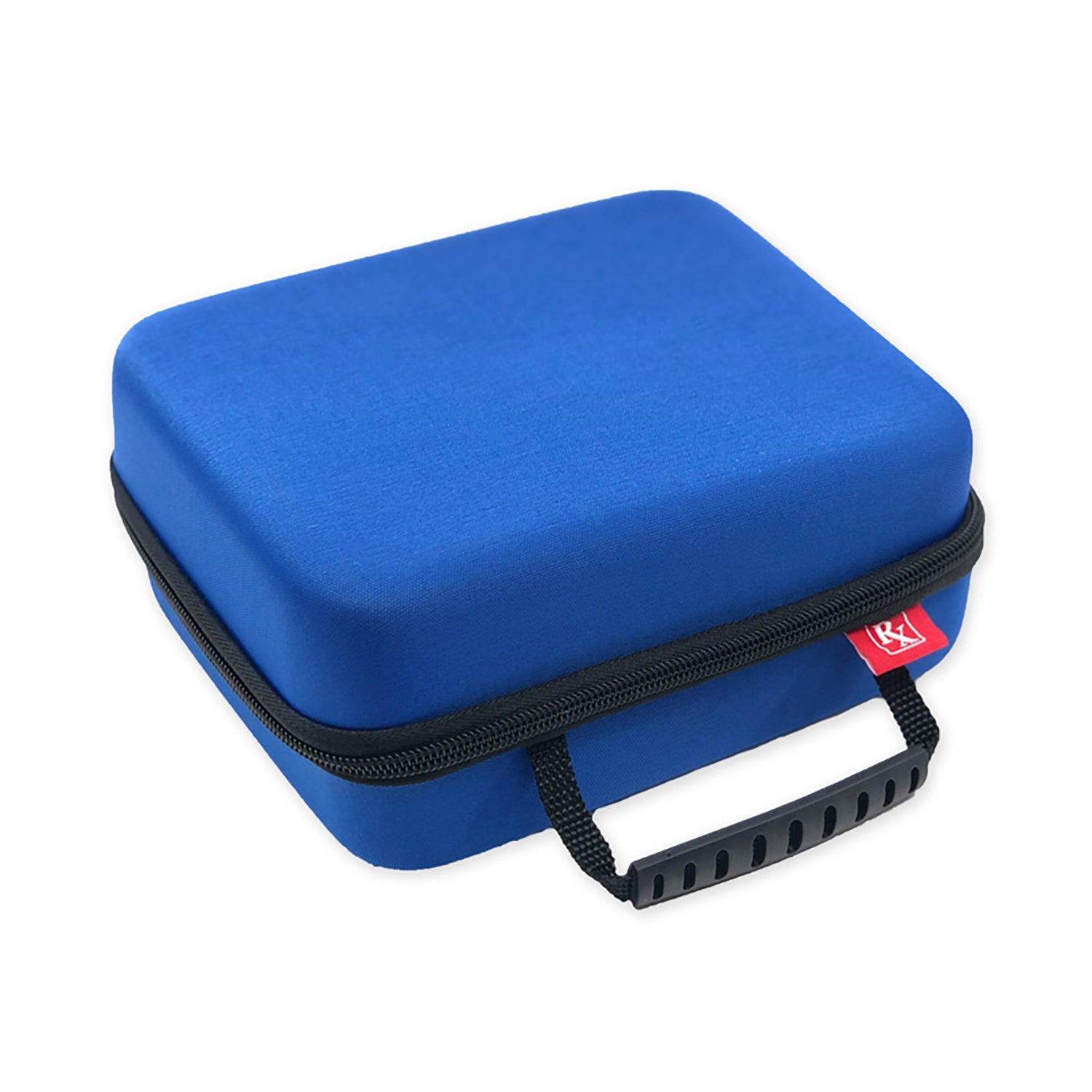 Slate Flipo Small RX Organizer with illuminated magnifying glass and pill dispenser, designed for organizing prescriptions and supplements.