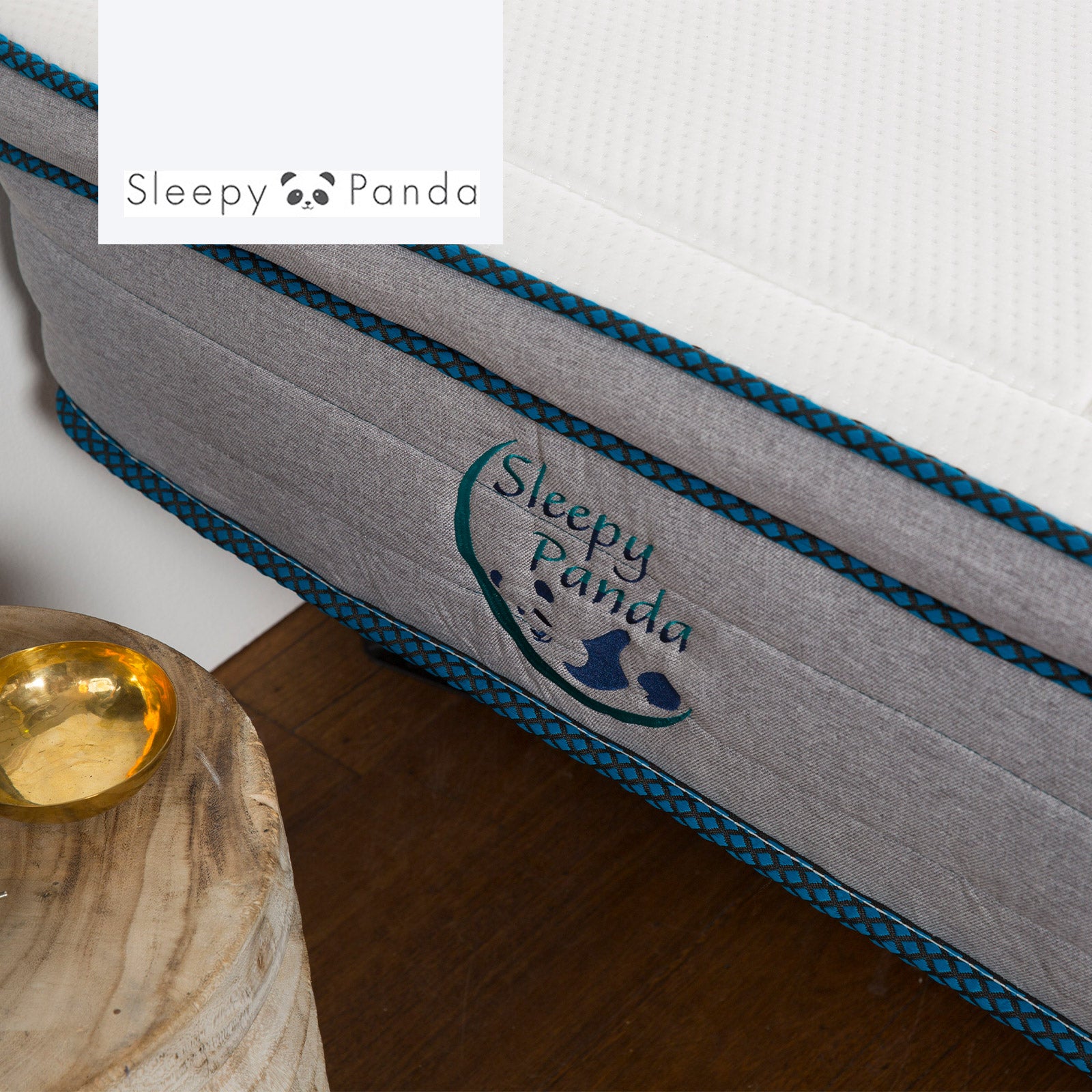 Sleepy Panda Mattress showcasing 5 Zone Pocket Spring design with a bamboo fibre cover and gel memory foam layer.