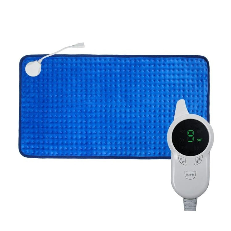 Small Heating Pad Therapy Blanket in soft fleece fabric, featuring a digital controller and detachable plug for easy cleaning.