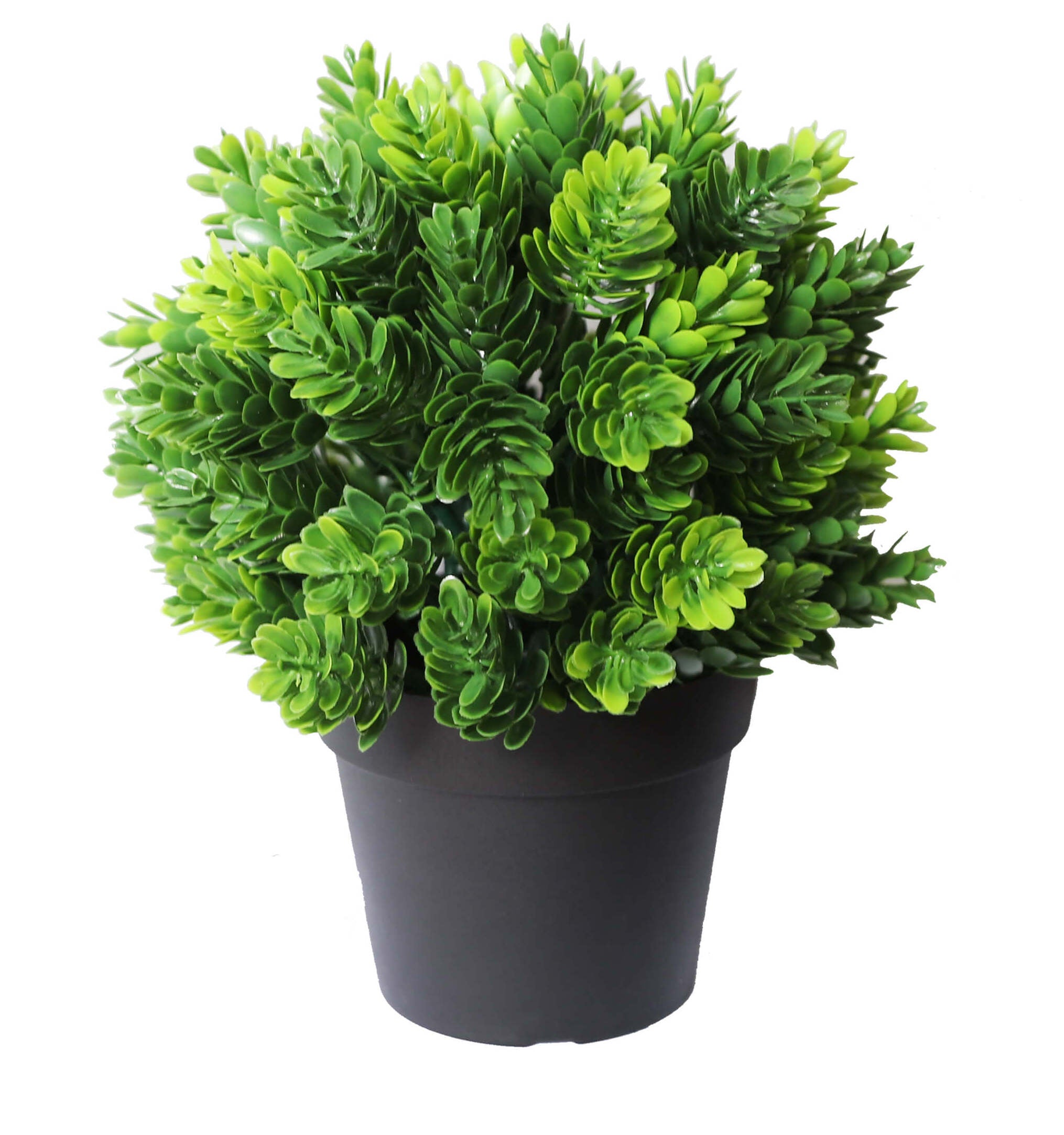 Small Potted Artificial Flowering Hop Plant, UV resistant, featuring lush green leaves in a stylish pot, perfect for indoor and outdoor decor.