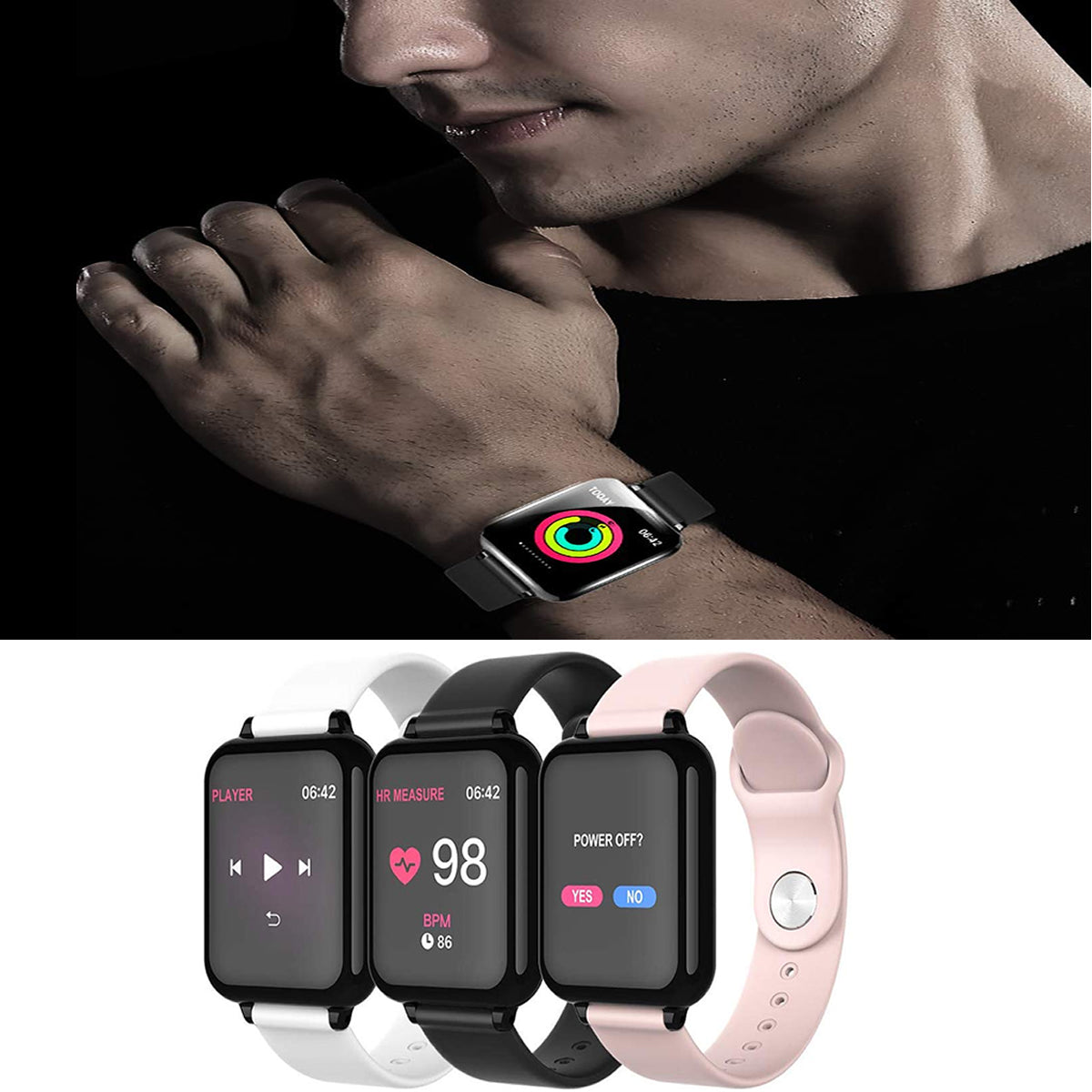 Smart Fit Total Wellness and Sports Activity Watch in various colors, showcasing its sleek design and advanced features.
