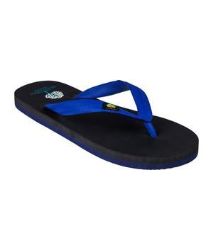 Smokey Black & Midnight Blue Thongs showcasing a stylish unisex design made from natural rubber, perfect for casual wear.