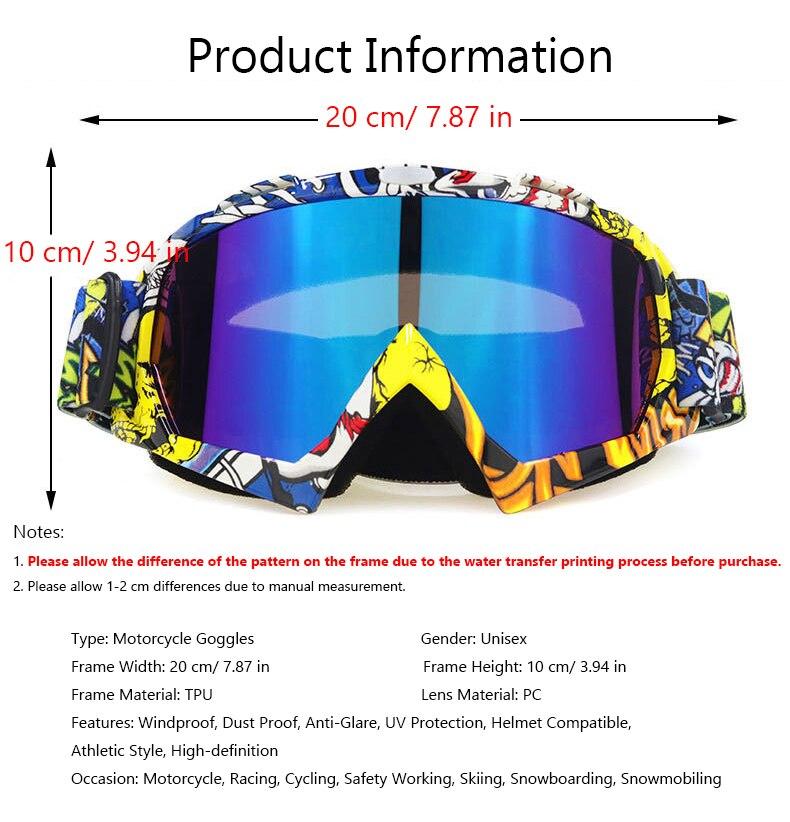 A pair of stylish snow sports skiing sunglasses with UV400 protection, featuring a multi-colored frame and polycarbonate lenses, ideal for outdoor activities.