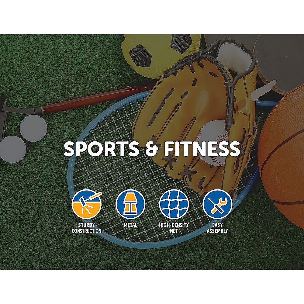 Soccer Rebound Net Sports Trainer with adjustable angles and heavy-duty construction, perfect for practicing soccer skills.