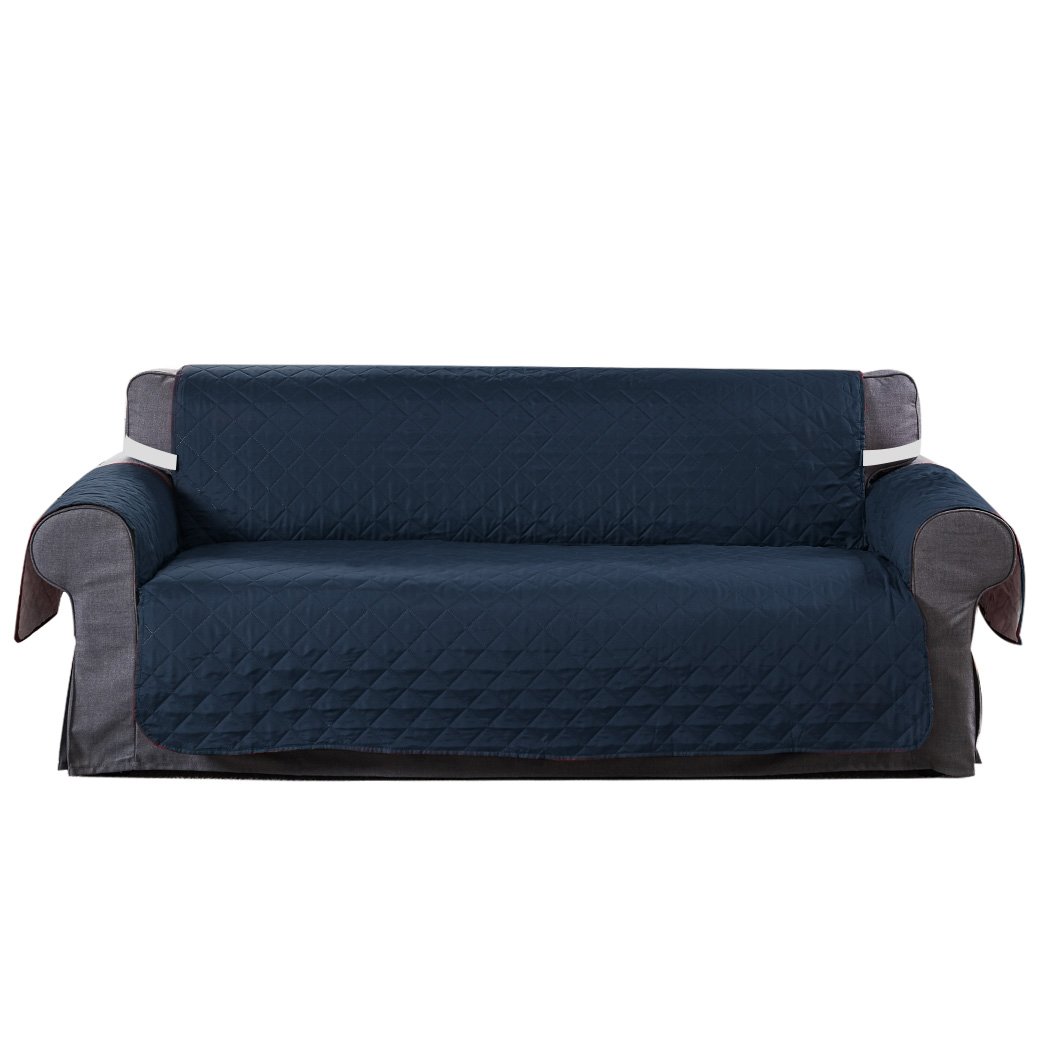 Teal quilted sofa cover protector, showcasing elegant design and waterproof features, perfect for home use.