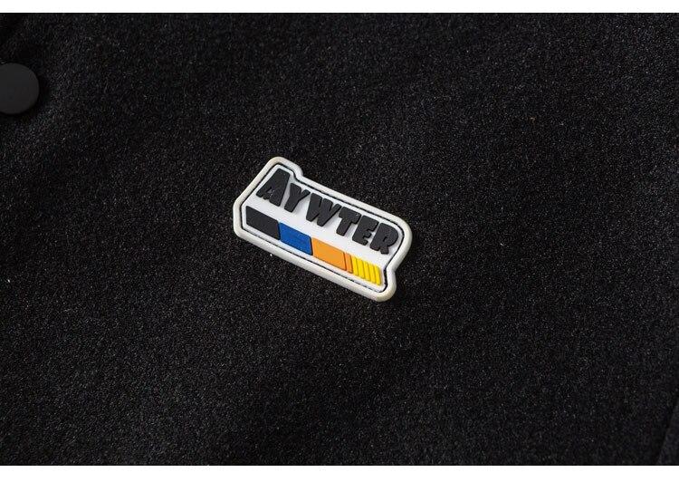 Men's Soft Furry Patch Leather Patchwork Baseball Jacket featuring a trendy design with patchwork and a cozy fit, ideal for autumn wear.