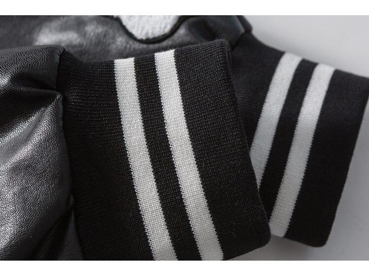 Men's Soft Furry Patch Leather Patchwork Baseball Jacket featuring a trendy design with patchwork and a cozy fit, ideal for autumn wear.