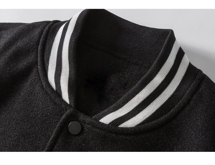 Men's Soft Furry Patch Leather Patchwork Baseball Jacket featuring a trendy design with patchwork and a cozy fit, ideal for autumn wear.