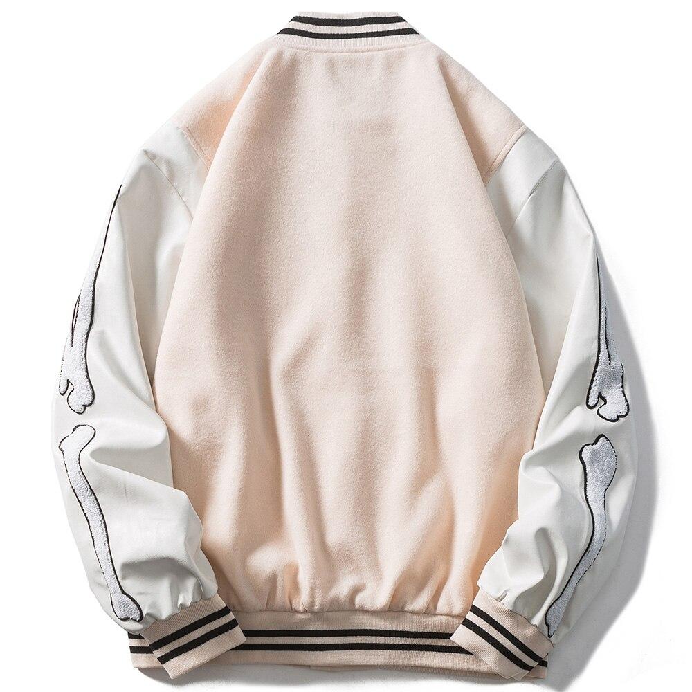 Men's Soft Furry Patch Leather Patchwork Baseball Jacket featuring a trendy design with patchwork and a cozy fit, ideal for autumn wear.