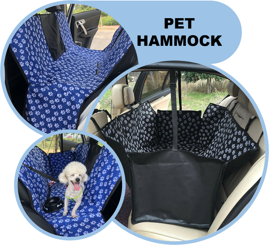 Blue Soft Scratch Proof Nonslip Pet Hammock Car Seat Protector designed for pets, featuring durable material and non-slip backing.