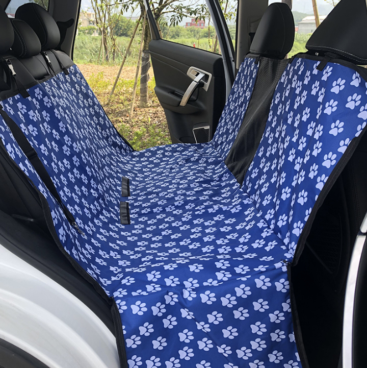 Blue Soft Scratch Proof Nonslip Pet Hammock Car Seat Protector designed for pets, featuring durable material and non-slip backing.