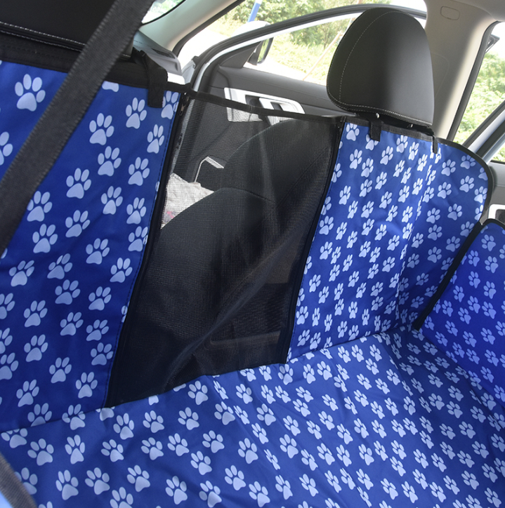 Blue Soft Scratch Proof Nonslip Pet Hammock Car Seat Protector designed for pets, featuring durable material and non-slip backing.