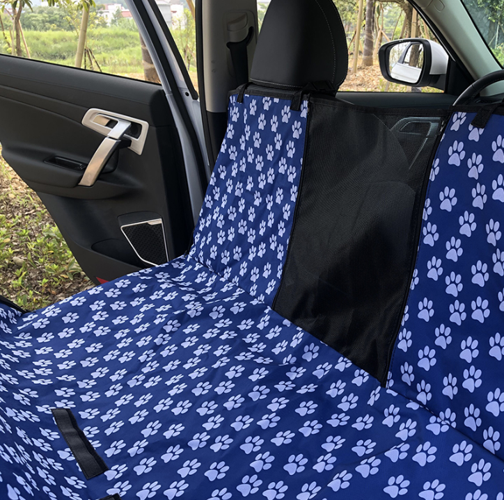 Blue Soft Scratch Proof Nonslip Pet Hammock Car Seat Protector designed for pets, featuring durable material and non-slip backing.
