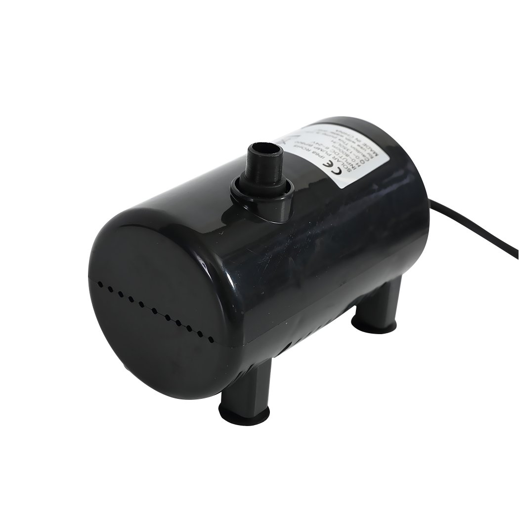 Solar Fountain Water Pump Kit with solar panel, nozzles, and pump components, designed for outdoor garden use.