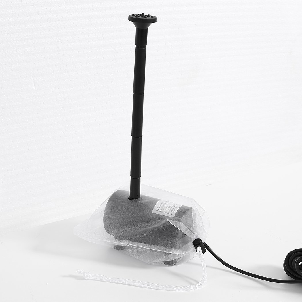 Solar Fountain Water Pump Kit with solar panel, nozzles, and pump components, designed for outdoor garden use.